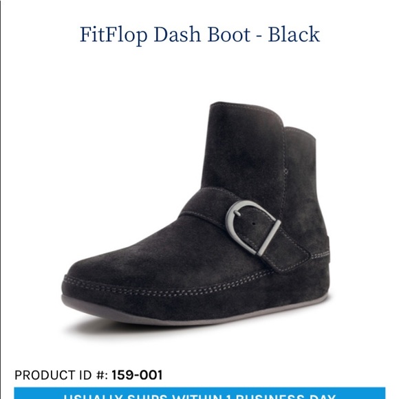 NWT Black Suede Dash Fitflop - Picture 2 of 6